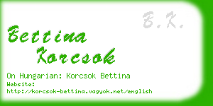 bettina korcsok business card